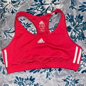 Adidas sports bra size Large orange
